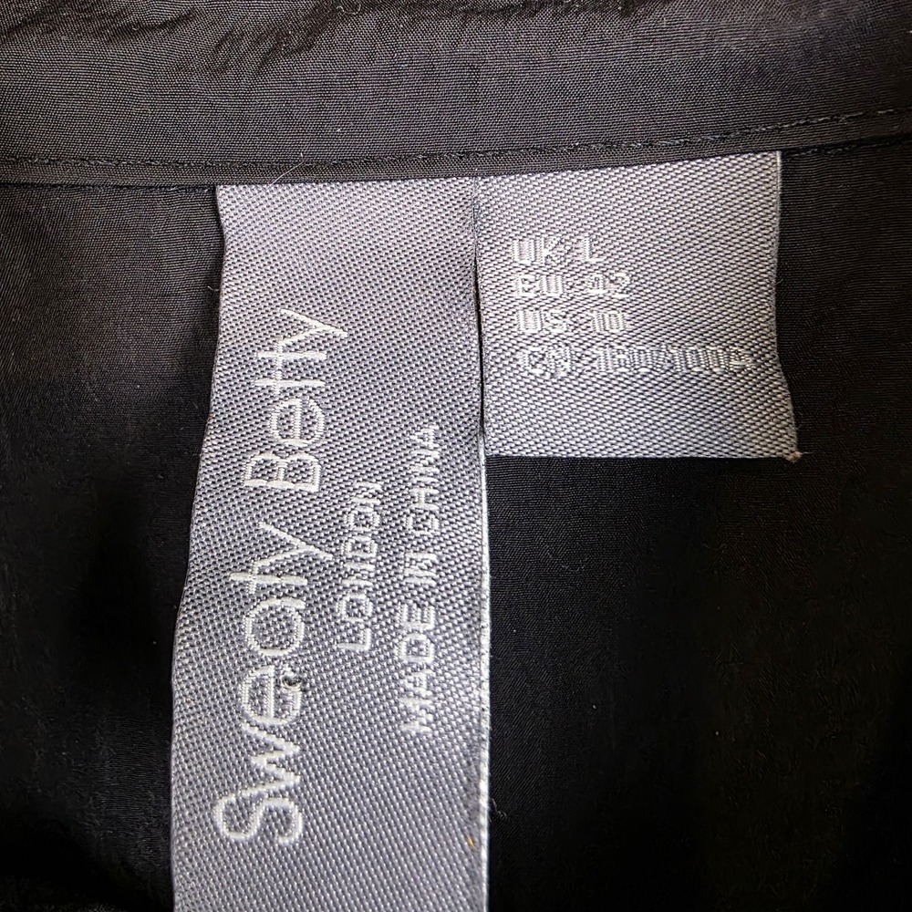 Sweaty Betty Colorblock Nylon Jumpsuit 10 Night Black Windbreaker Athleisure - Picture 5 of 6
